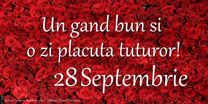 Un gand bun si  o zi placuta tuturor! Septembrie 28